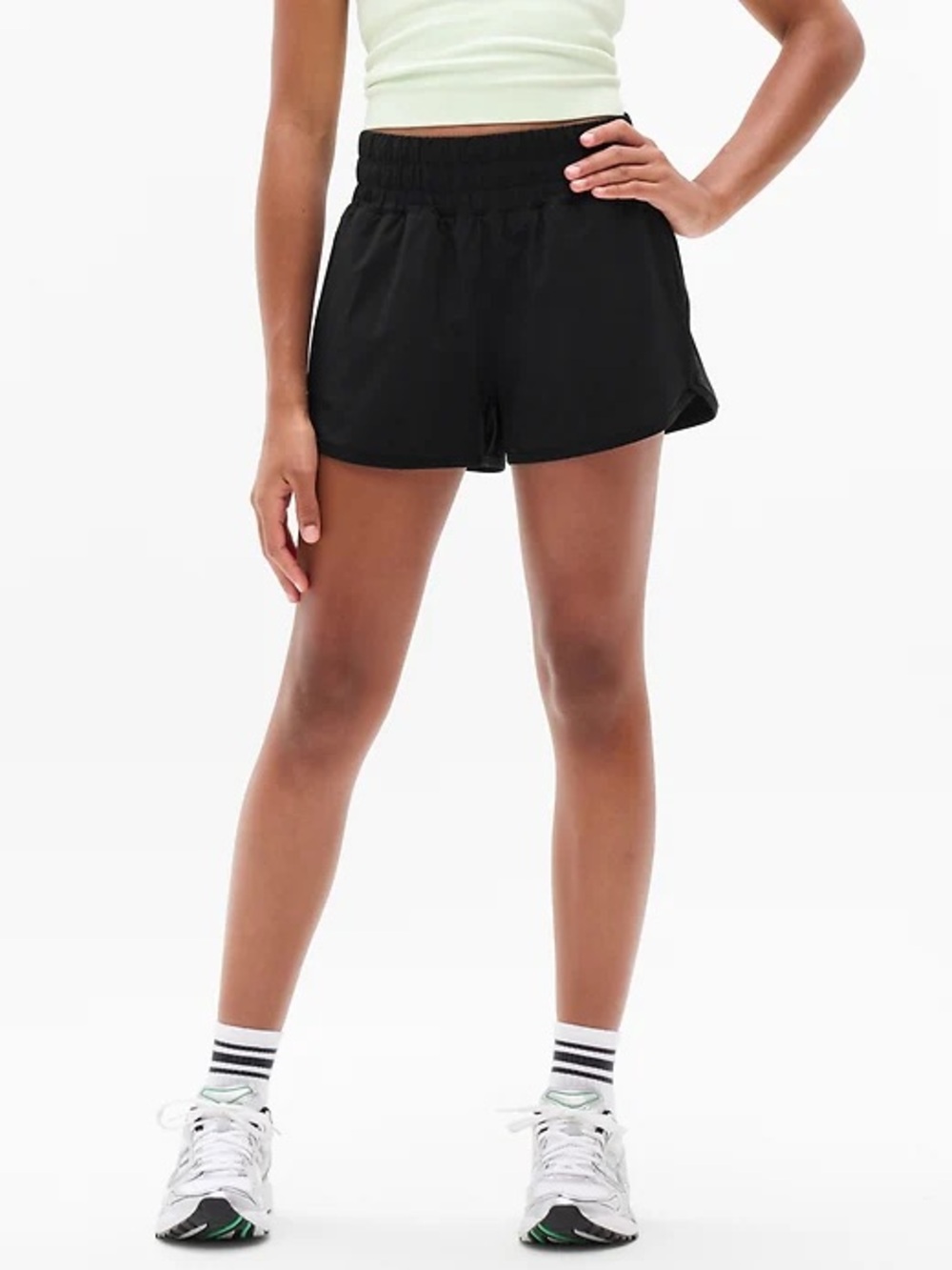 2 Pairs Athleta Girl Run Free Shorts Black